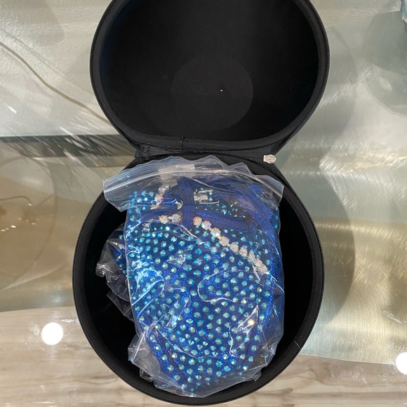 Blue Rhinestone Bikini Top - Picture 16 of 16